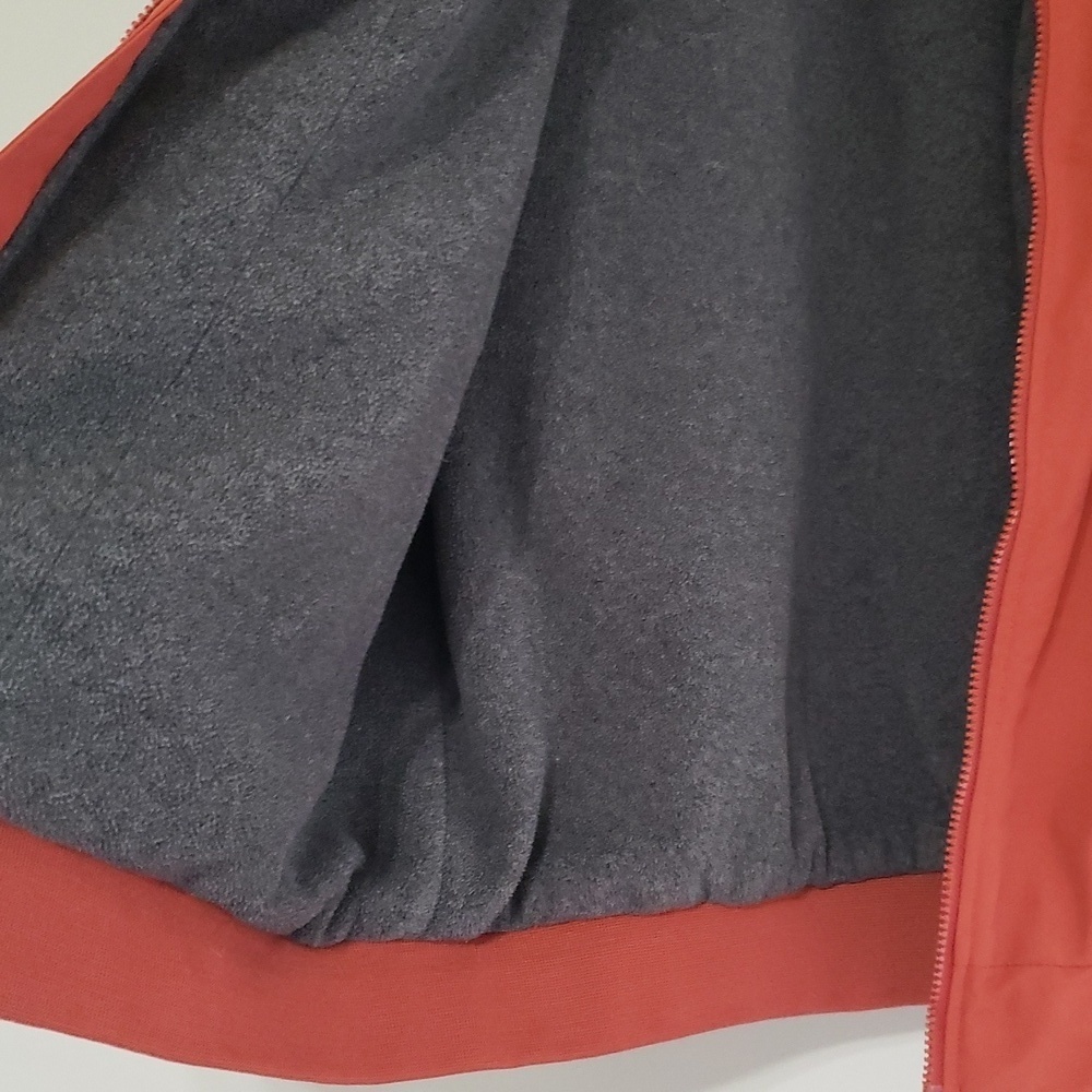 Lands' End Insulated Bomber Jacket Men XL Rust Orange Outdoor Work Trail Winter - Picture 9 of 12